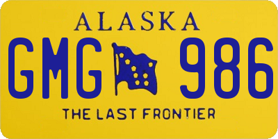 AK license plate GMG986