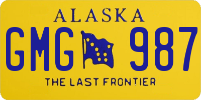 AK license plate GMG987