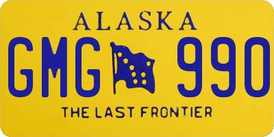 AK license plate GMG990