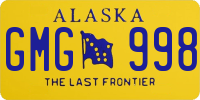 AK license plate GMG998