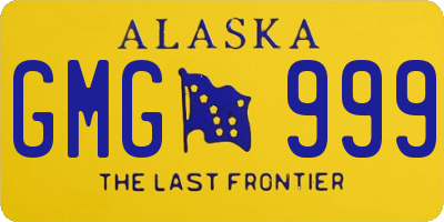 AK license plate GMG999