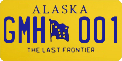 AK license plate GMH001