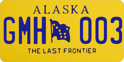 AK license plate GMH003