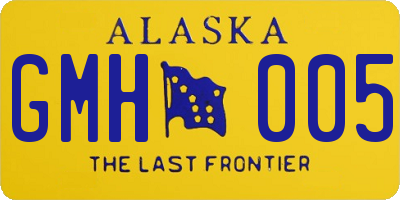 AK license plate GMH005
