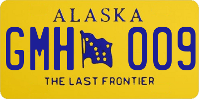 AK license plate GMH009