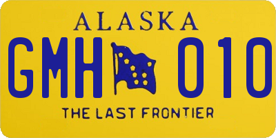AK license plate GMH010