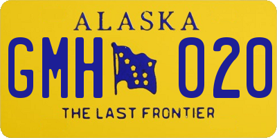 AK license plate GMH020