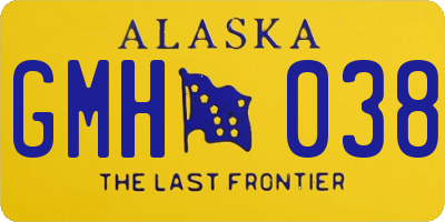 AK license plate GMH038