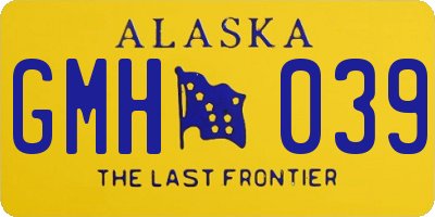 AK license plate GMH039