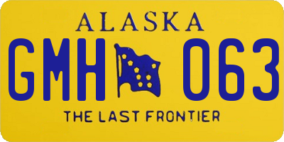 AK license plate GMH063