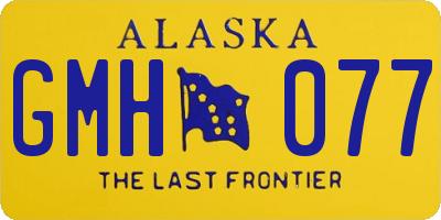 AK license plate GMH077