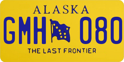 AK license plate GMH080