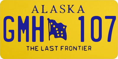 AK license plate GMH107