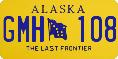 AK license plate GMH108
