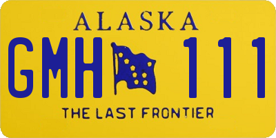 AK license plate GMH111
