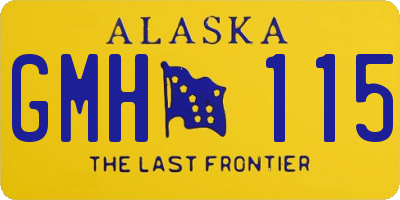 AK license plate GMH115