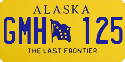 AK license plate GMH125