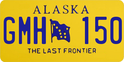 AK license plate GMH150