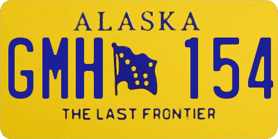 AK license plate GMH154