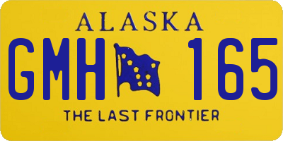 AK license plate GMH165