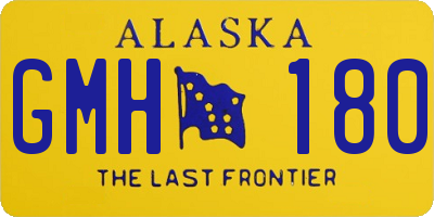AK license plate GMH180
