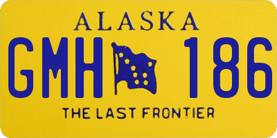 AK license plate GMH186