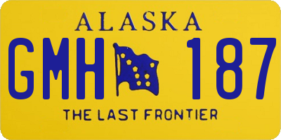 AK license plate GMH187