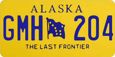 AK license plate GMH204