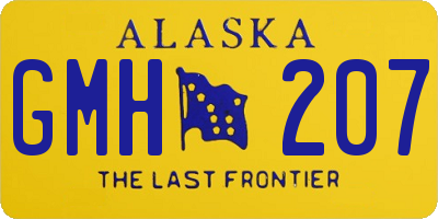 AK license plate GMH207