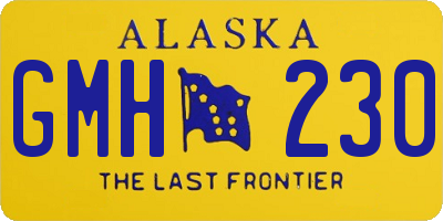 AK license plate GMH230