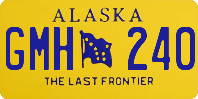 AK license plate GMH240