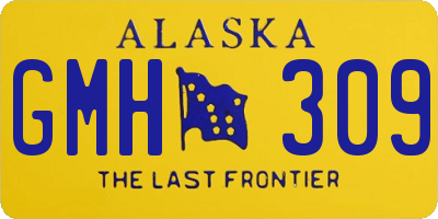 AK license plate GMH309