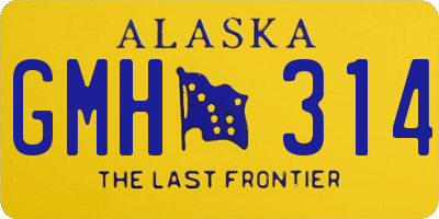 AK license plate GMH314