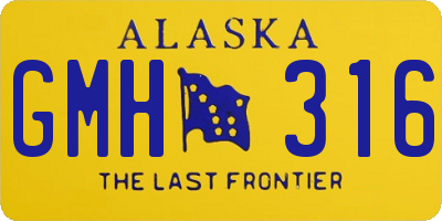 AK license plate GMH316