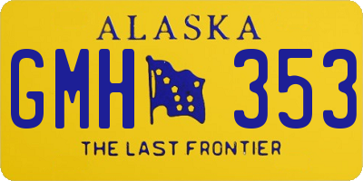 AK license plate GMH353