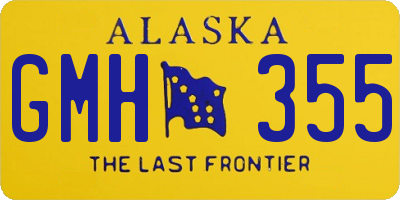 AK license plate GMH355