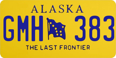 AK license plate GMH383