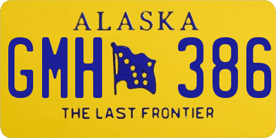 AK license plate GMH386