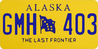 AK license plate GMH403