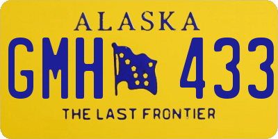 AK license plate GMH433