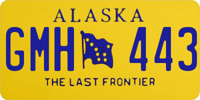 AK license plate GMH443