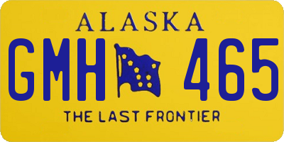 AK license plate GMH465