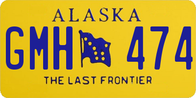 AK license plate GMH474