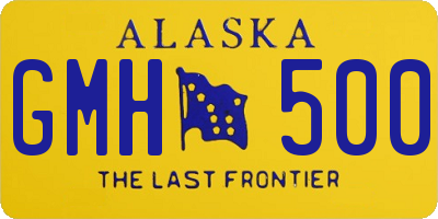 AK license plate GMH500