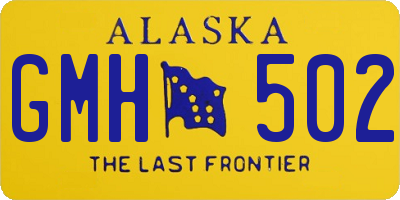 AK license plate GMH502