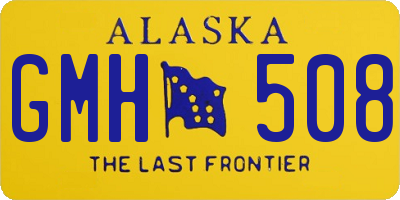 AK license plate GMH508