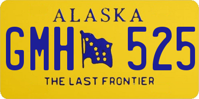 AK license plate GMH525