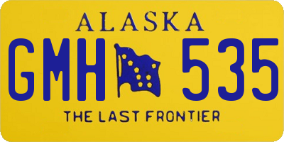 AK license plate GMH535