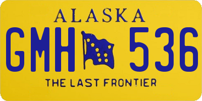 AK license plate GMH536