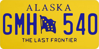 AK license plate GMH540